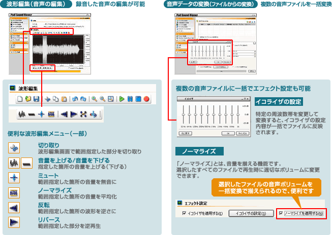 音声編集機能