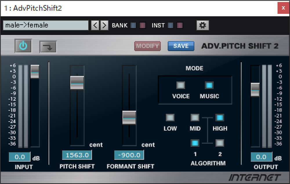 VOICE CHANGER画面